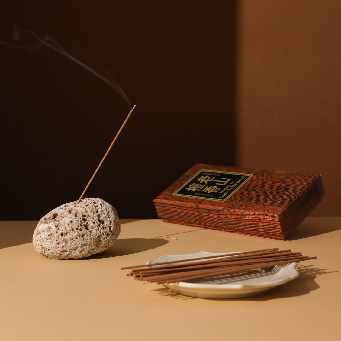 Lao-Shan Sandalwood Incense Sticks – 5 inch